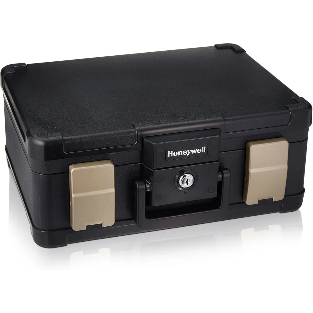 Caja fuerte resistente al fuego e impermeable de 30 minutos de tamaño mediano con asa de transporte