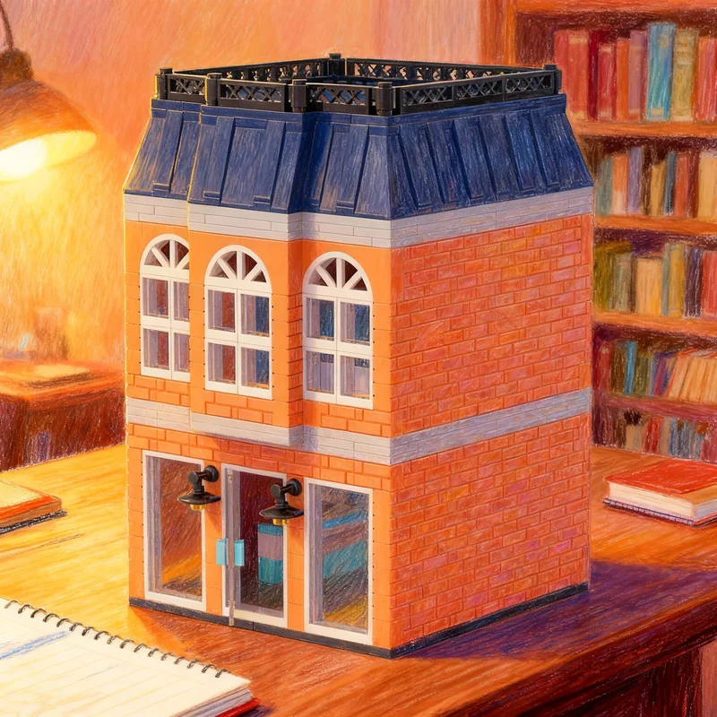 

NEW 873PCS MOC Street View Old Town House Model Custom Building Blocks Architecture DIY Assembly Display Gift Collectible Set