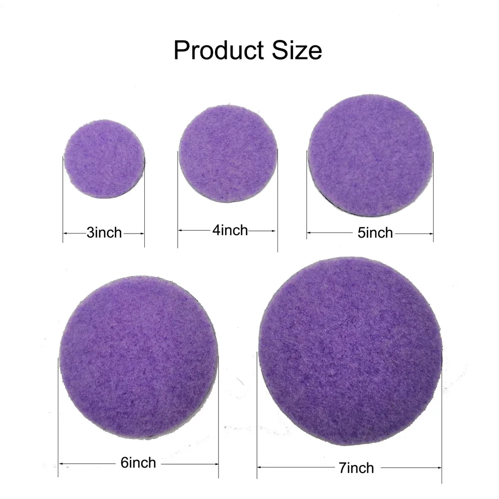 2 Inch Mini Purple Wool Polish Pad Wax For Auto Automotive 10PCS/LOT Short Wool Polishing Berets For Car Polishing Wheel