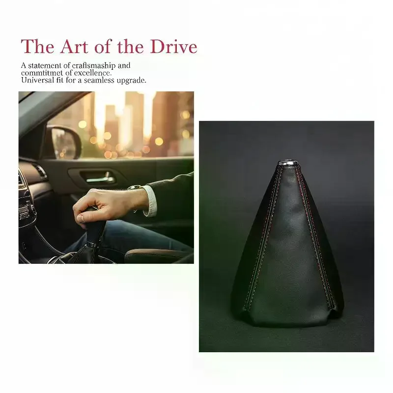Universal PU Leather Car Gear Shift Collars Auto Manual Stick Shifter Knob Boot Cover Gaiter Accessories For Auto Interior