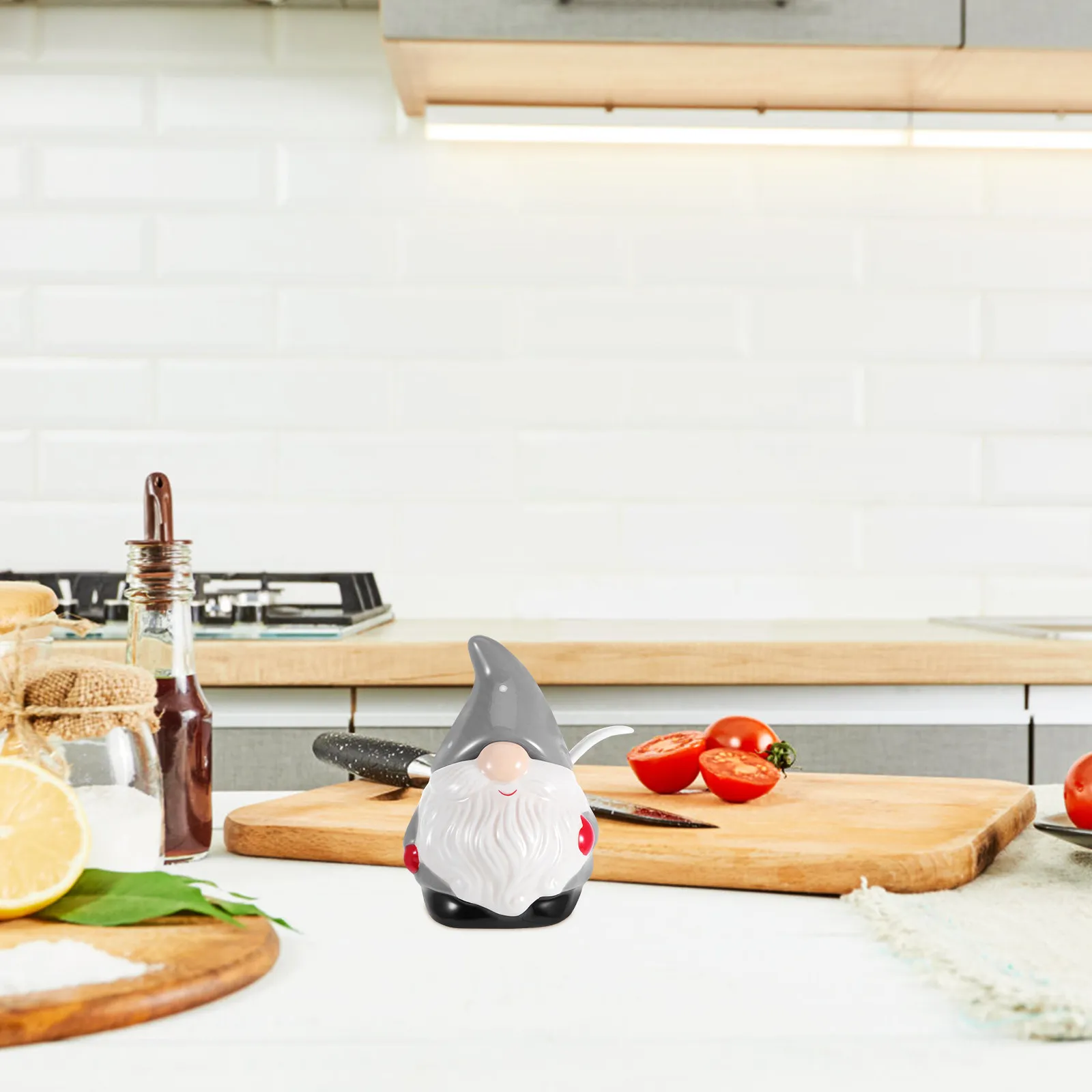 

Керамическая банка для специй «Дед Мороз», рождественская кухонная банка для хранения, фарфоровая коробка для приправ, контейнер для соли с крышкой, емкость для специй