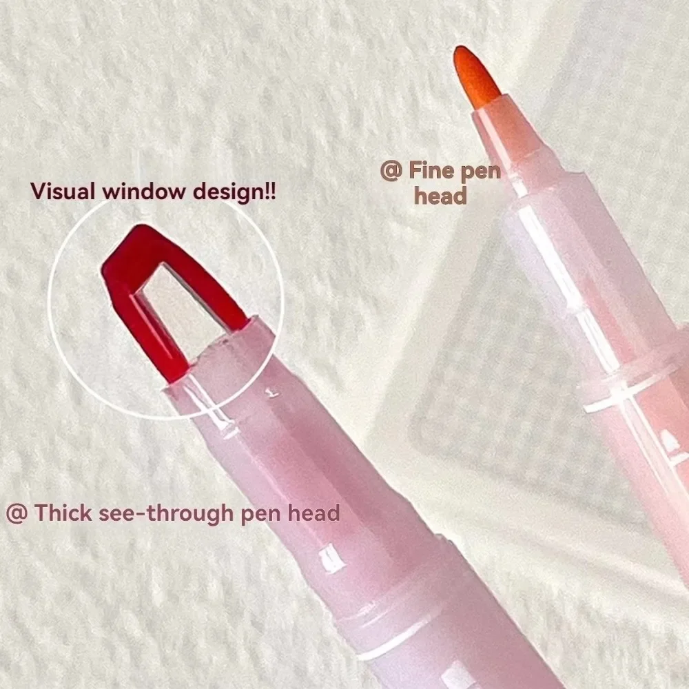 5 Colors/Set Double Unique Window Tip Highlighter Pen Double Head Pastel Color Fluorescent Pen Stationery Supplies DIY Scrapbook