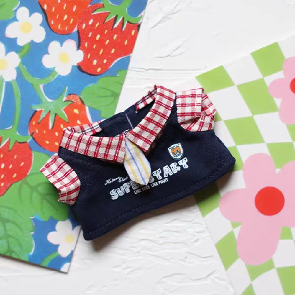 [بدون دمية] مجموعة ملابس لـ Labubu شبكة حمراء وهمية قطعتين ملابس موحدة V1/v2/v3 ملابس أطفال إكسسوارات ملابس عصرية رائعة