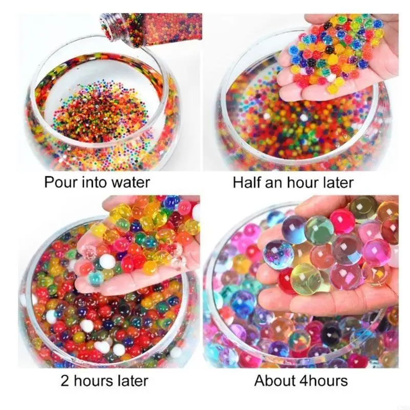 C90A 50000PCS Perles d'eau colorées