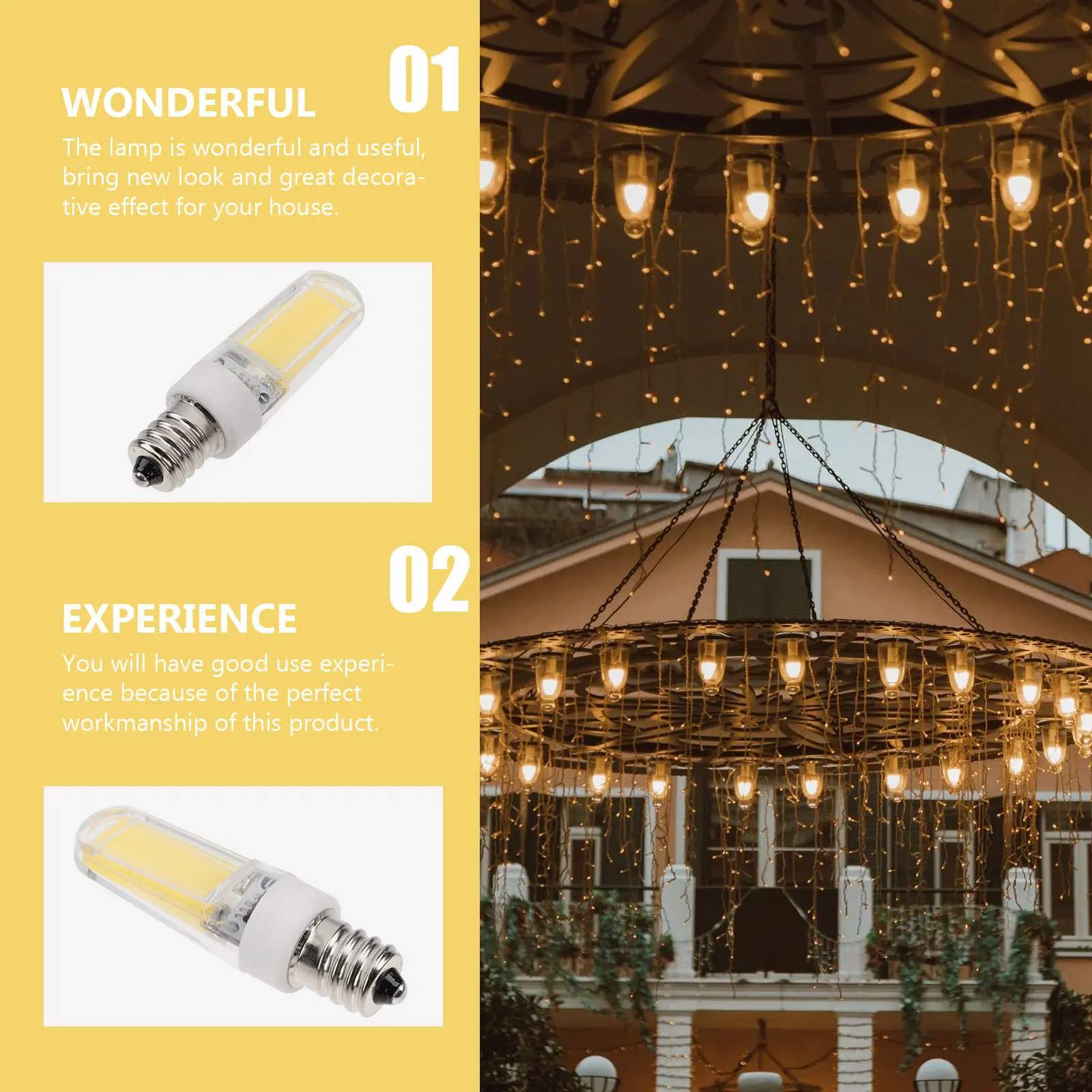 Replacement Refrigerator Light Bulb 110V E12 Adjustable Sapphire LED Fridge Lamp High Efficiency Reliable Appliance Bulb