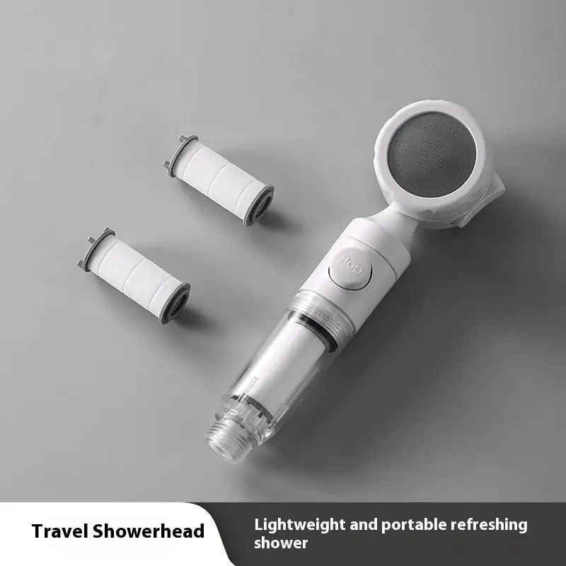 

1 Set Household Handheld Shower Nozzle Portable Travel Filtered Shower Head 3 Modes Universal Shower Spray Shower Accessory