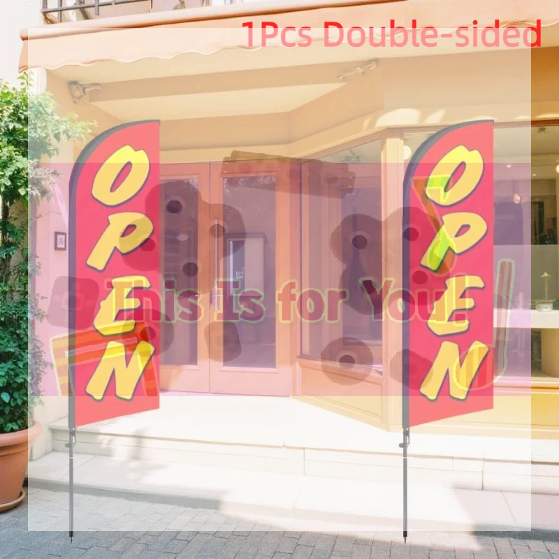 【MA】1Pcs Open Feather Flag Advertising Feather Banner Without Pole For Business Swooper Banner For Storefront Restaurant Cafe