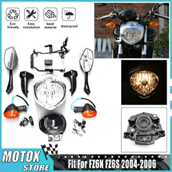 Fit Fit for YAMAHA 2004 2005 2006 FZ6 FZ6S FZ6N Motorcycle Headlight Set Head Light Assembly Turn Signal Mirror