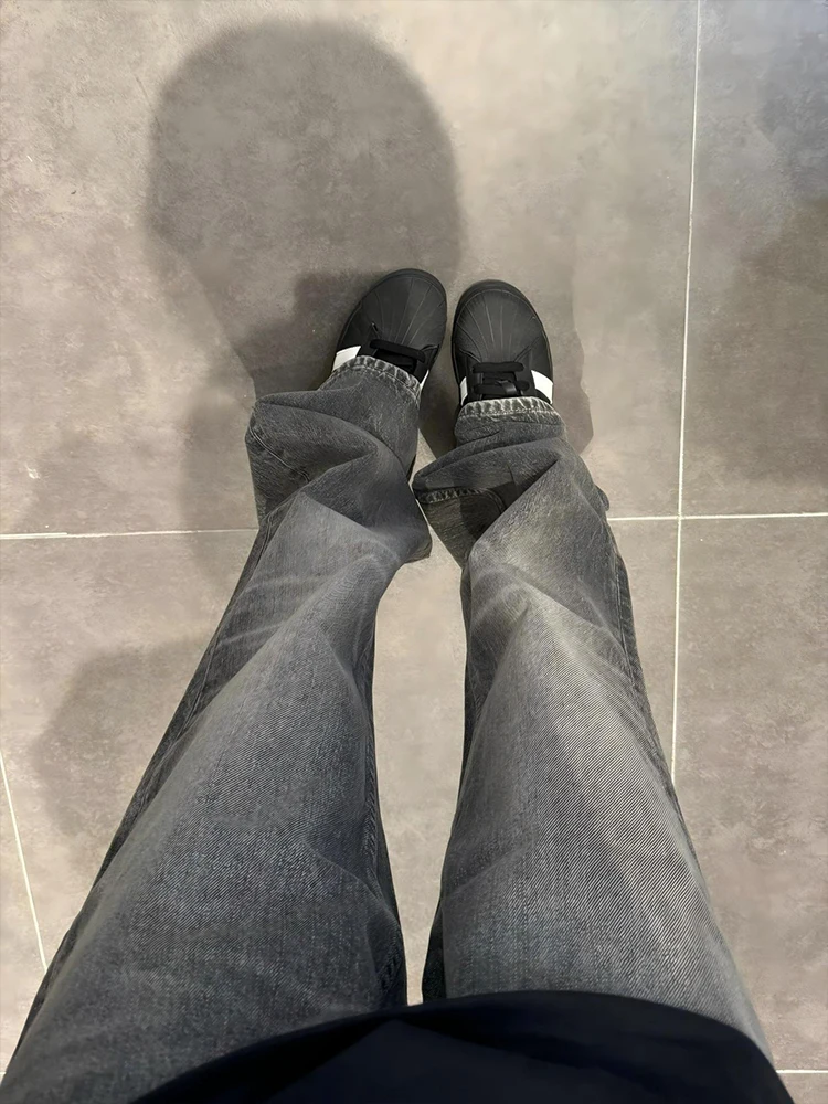 

Мужские джинсы Waed Bla ey прямого кроя в стиле High Street, повседневные, в американском ретро-стиле, свободного кроя, весенне-осенние, из денима