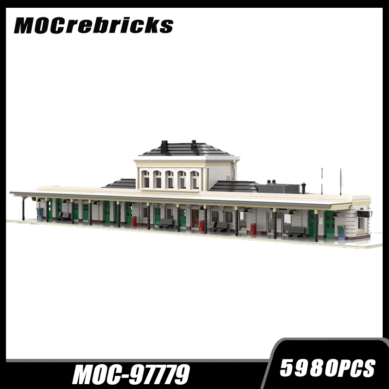 Street View Architecture Series Station MOC-97779 Construction nuits Modèle DIY High Difficulty Technology TariPuzzle Brick Toy