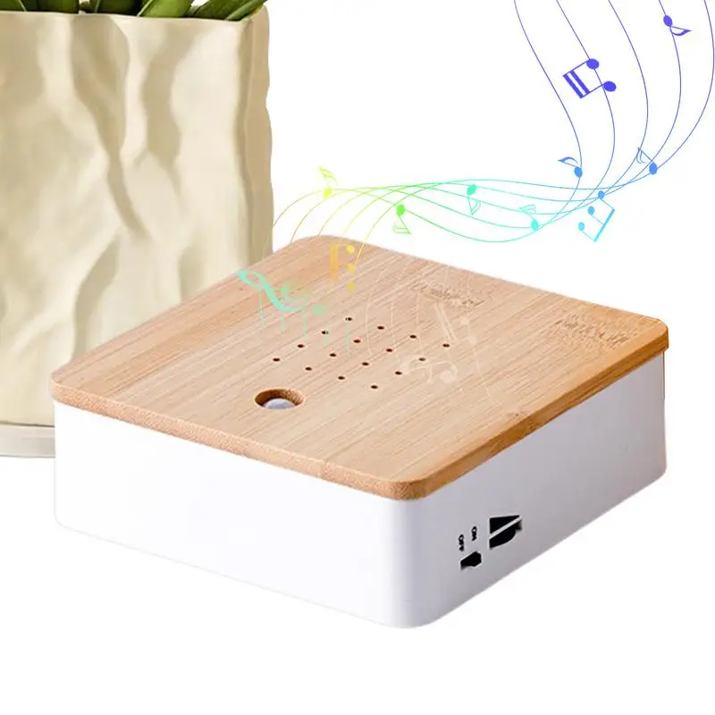 Portátil chirping caixa de som claro mini inteligente animal ruído máquina simulação automática cantando caixa pássaro quarto