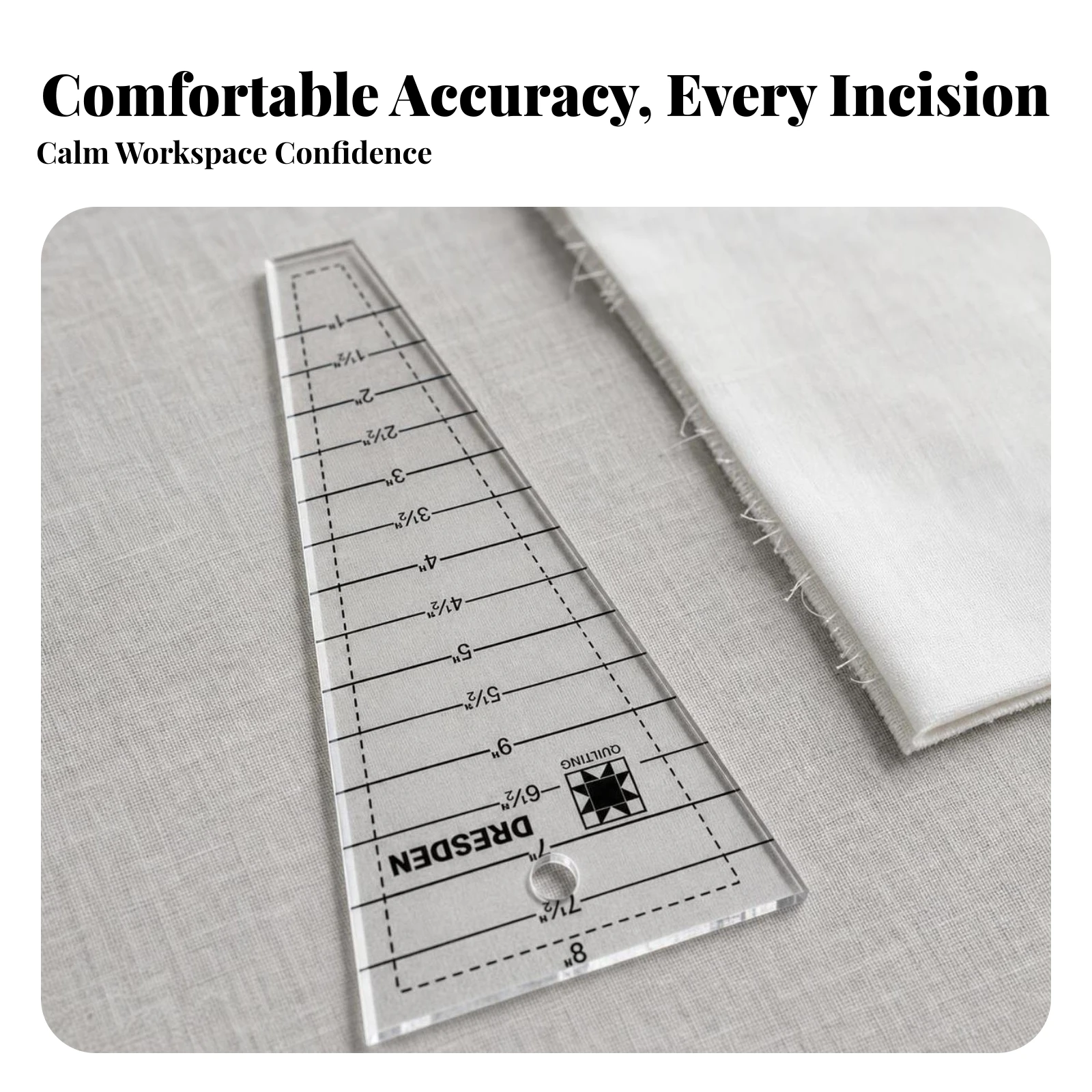 Triangle Quilting Ruler Accurate Triangle Quilting Template Acrylic Template Ruler Easy to Use Patchwork Rulers view 2