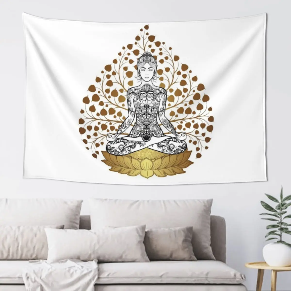 Spiritual Meditation Tapestry Aesthetic Room Decor Korean Carpet On The Wall Tapestry