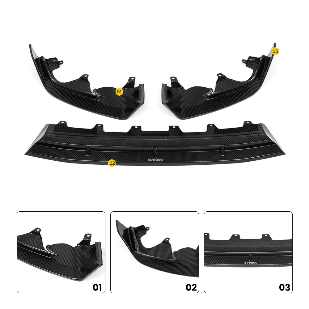 

Front Bumper Spoiler forBMW X3 G01 LCI SQ Style Prepreg Carbon Fiber Car Front Lip