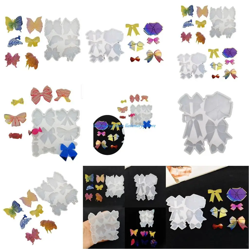 

573B Lovely Butterfly Shaped Mold Reusable Silicone Mould for DIY Crafts Practical Epoxy Molds Jewelry Ornament Molds