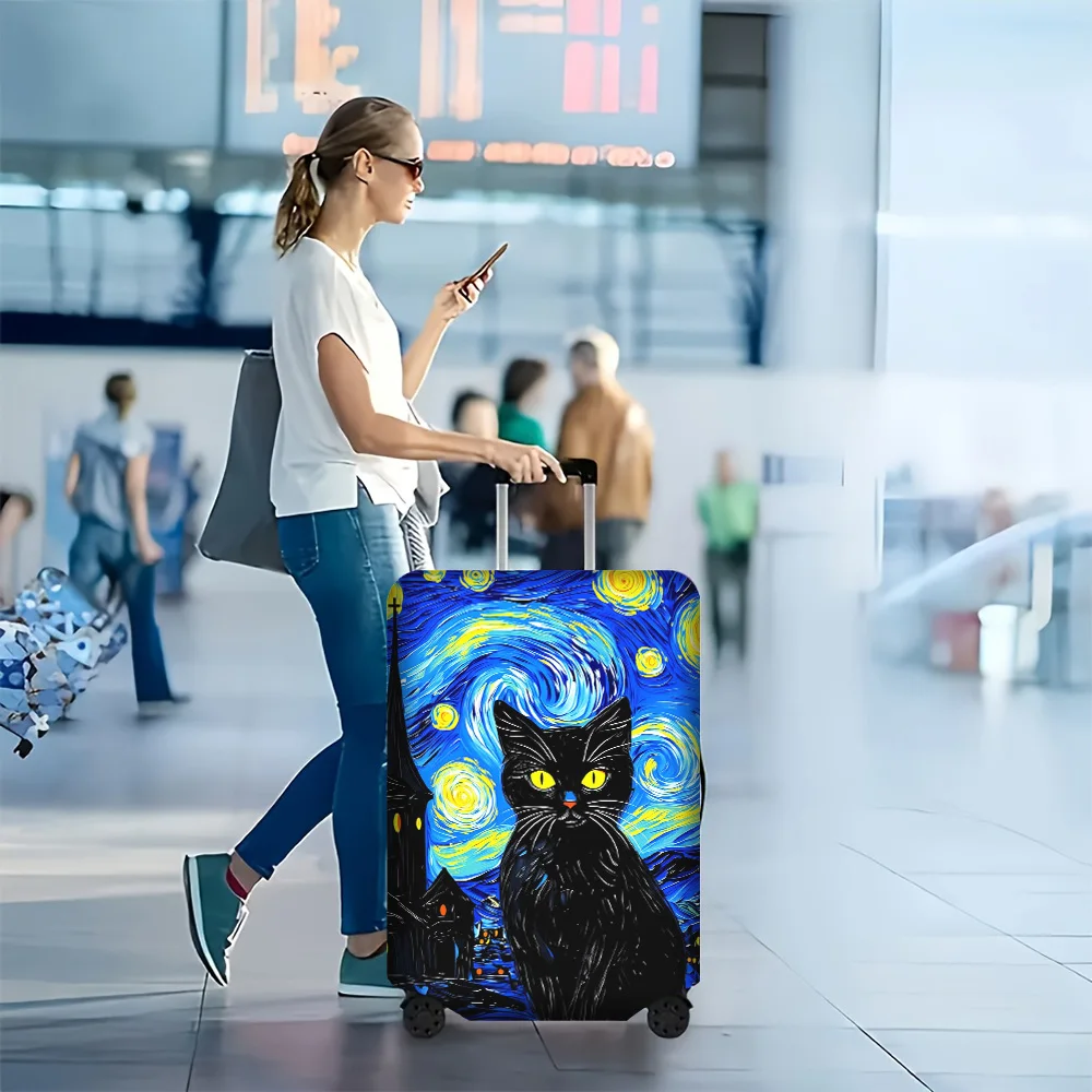 capa-de-bagagem-com-estampa-de-gato-starry-night-1-unidade-para-tamanhos-de-bagagem-de-18-a-32-polegadas-acessorios-de-viagem-elasticos-e-a-prova-de-poeira-para-protecao-eficaz