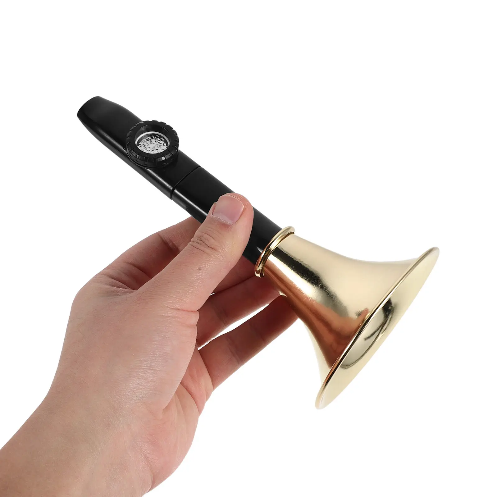 Metal Kazoo Flute Trumpet Diaphragm Mouth Musical Wind Instrument with Storage Box For Beginner Skills Practice