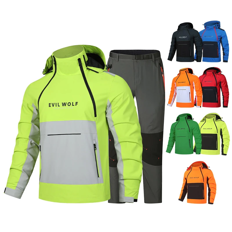 

Motorcycle Raincoat Suit Rainstorm Prevention Jacket Pants Camping Hiking Fishing Raincoat Moto Raincoat Motorcyclist Rider Rain