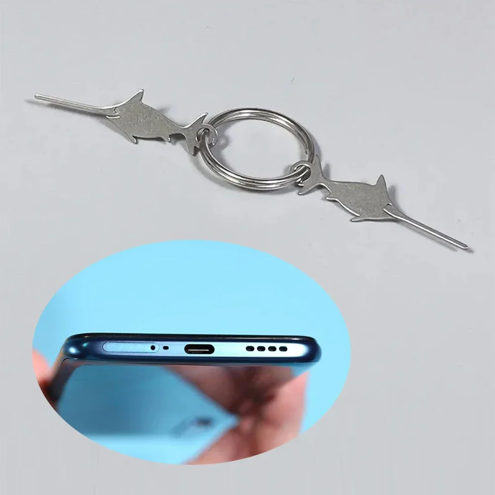 New 35MM Universal Thimble Swordfish Shape 304 Stainless Steel Needle For Smartphone Sim Card Tray Removal Eject Pin Key Tool