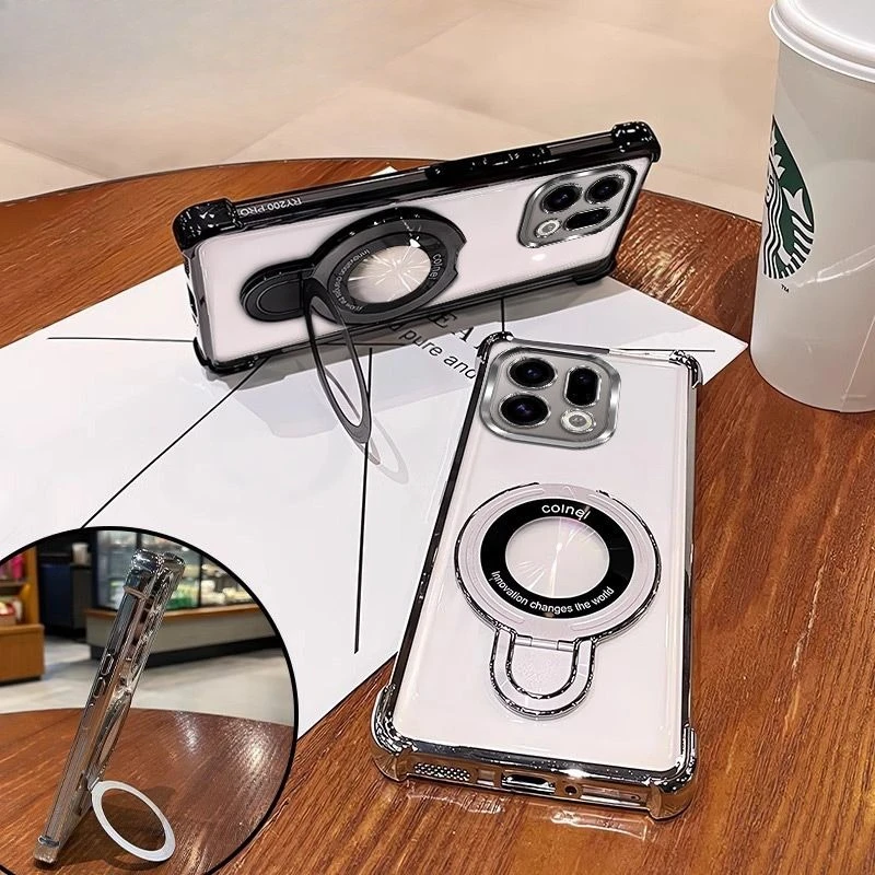 Para OPPO Find X9 Pro Funda nueva moda cuatro esquinas anticaída soporte Invisible Funda ultrafina para OPPO FindX9 Funda a prueba de golpes