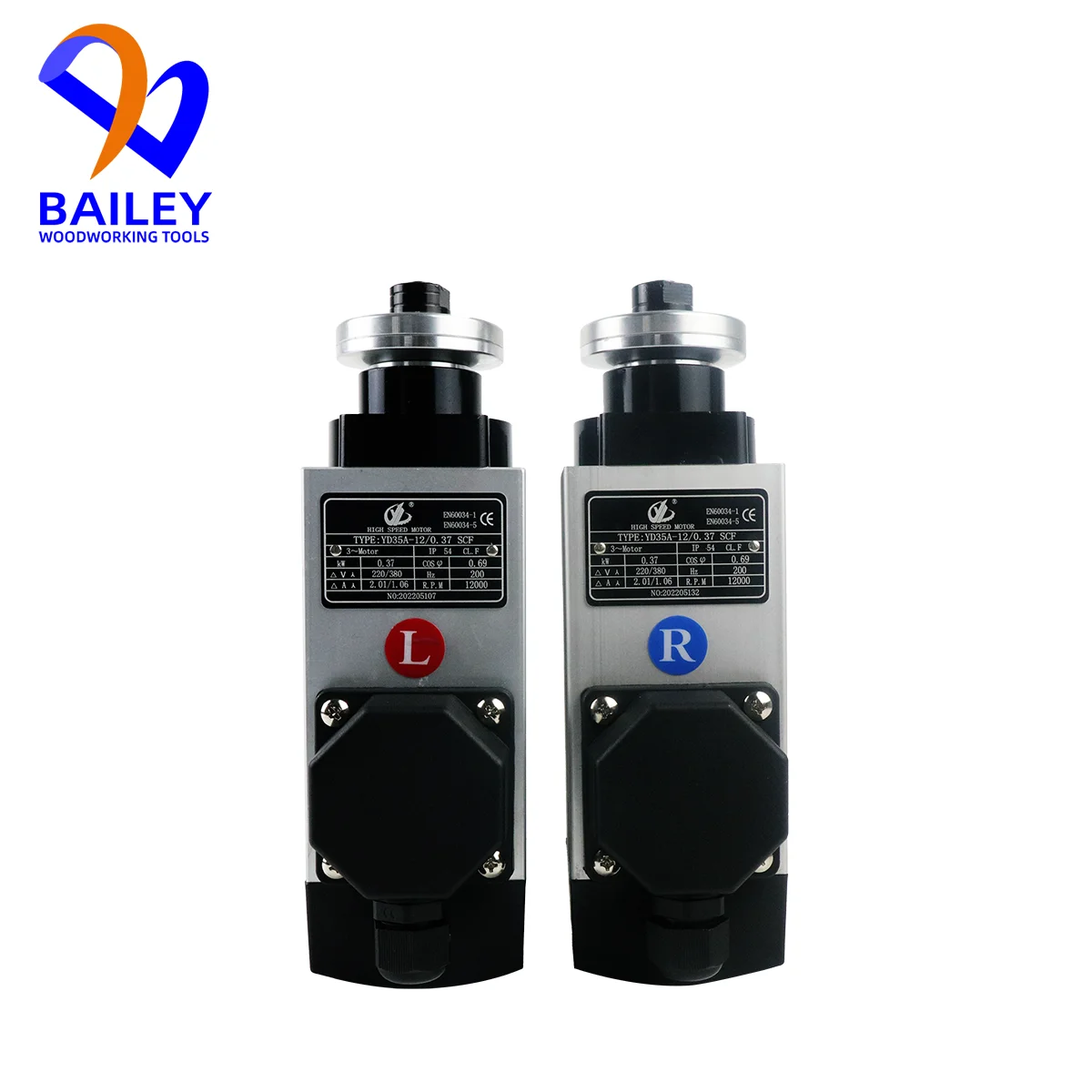 BAILEY 1PC 0.37/0.55/0.75KW High Speed Flush Motor for NANXING KDT Edge Banding Machine Woodworking Tool Accessories