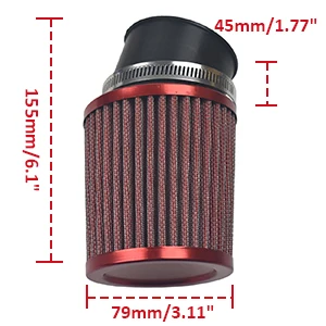 62mm Metal Base Air Filter With Adapter Spark Plug Kit For 6.5 HP Honda Clone GX160 GX200 Predator 212cc Go-Karts Mini Bikes