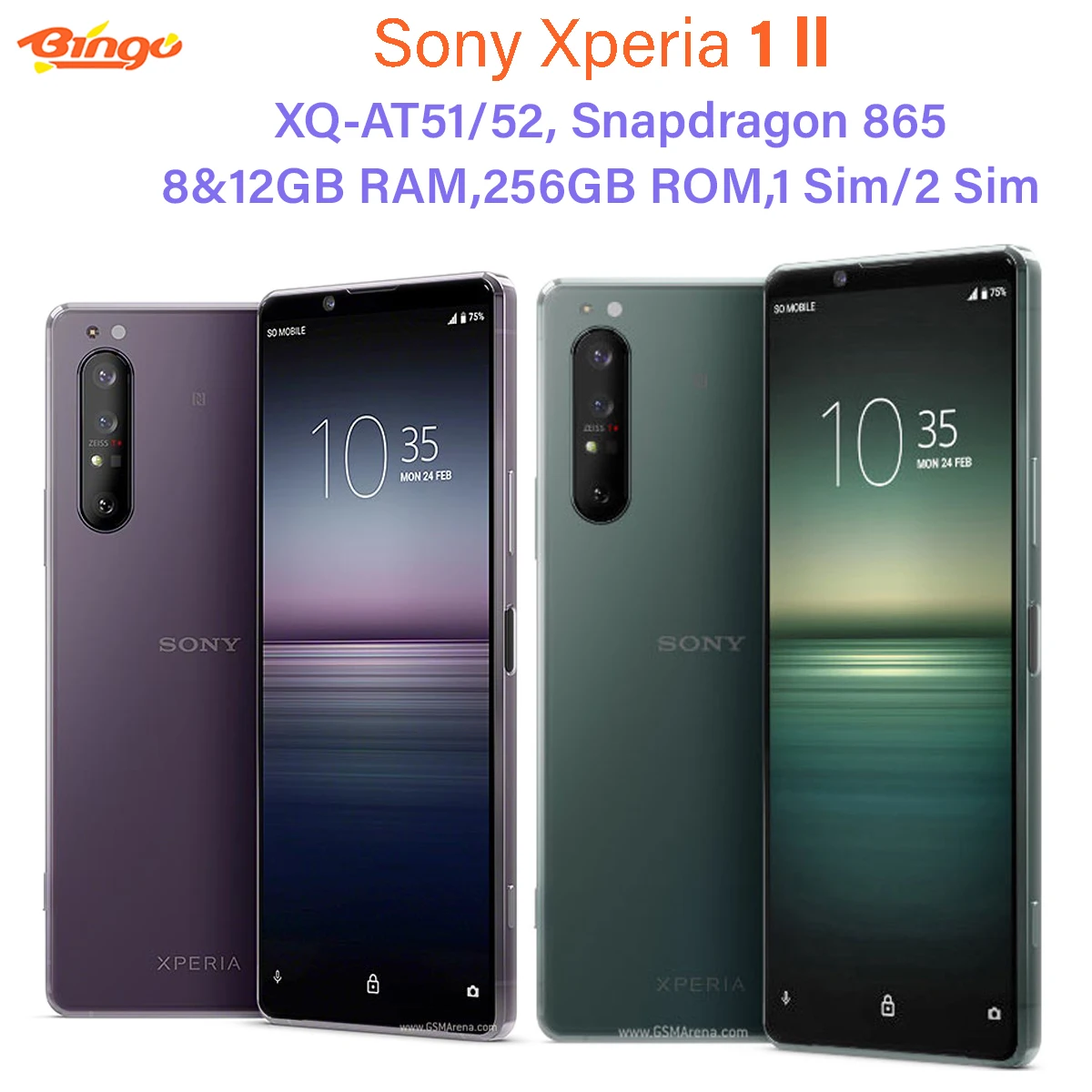 Sony Xperia X1 ii 5G XQ-AT51/AT52 256GB Original Cell phone 6.5