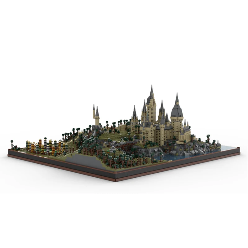 MOC-45950 Street View Architectuur Serie Middeleeuws Kasteel Bouwsteen Model DIY Collectie Experts Onderwijs Baksteen Speelgoed Geschenken