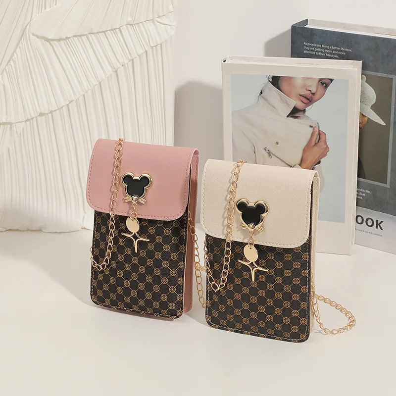 New Fashion Mobile Phone Bag Women\'s Shoulder Messenger Bag Mini Small Crossbody Bag Hanging Neck Coin Purse Vertical Handbag