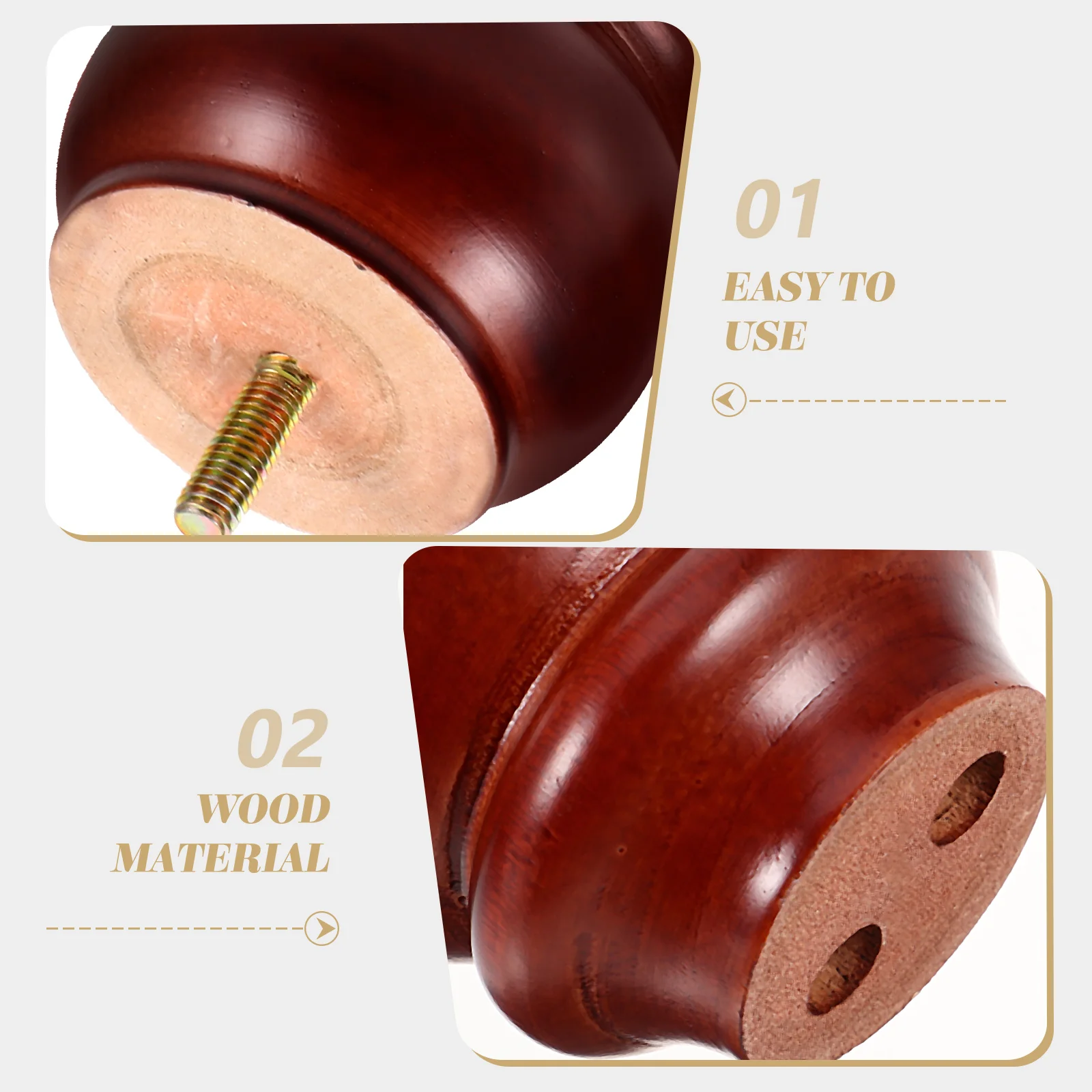 2 pçs móveis perna pés de mesa de madeira sofá para pernas de mesa armário de vaidade pequena cadeira sólida fezes