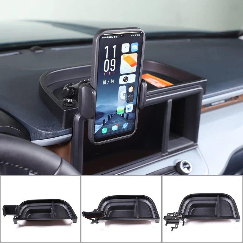 

Car Center Console Dashboard Storage Box Organizer Tray Mobile Phone Holder GPS Navigation Bracket For Ford Maverick 2022