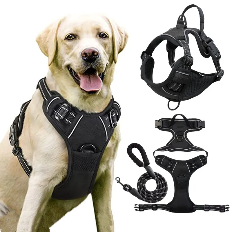 

Pet Dog Chest Strap, Double-layer Thickened Reflective Explosion-proof Dog Chest Strap, Leash Vest Type Dog Walking Leash