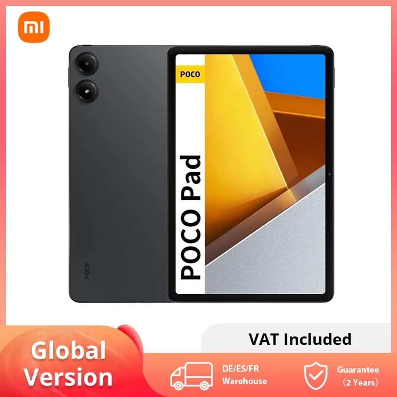 Global Version POCO Pad Tablet 12.1'' 120Hz 2.5K LCD Display Snapdragon 7s Gen 2 Octa core 10000mAh Battery 33W Charging