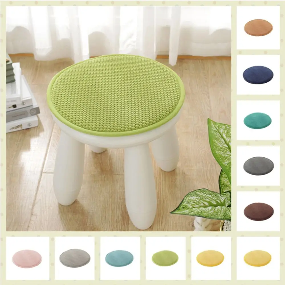 

Comfortable sponge Seat Pad Soft Solid Color Round Cushion Non-slip Warm Chair Cushion Home Decoration