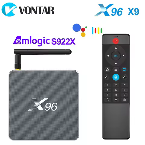 X96 X9 Amlogic S922X TV Box 4GB RAM 32GB ROM Support 8K USB3.0 Dual Wifi 1000M LAN Google Voice X96 Set Top Box Media Player