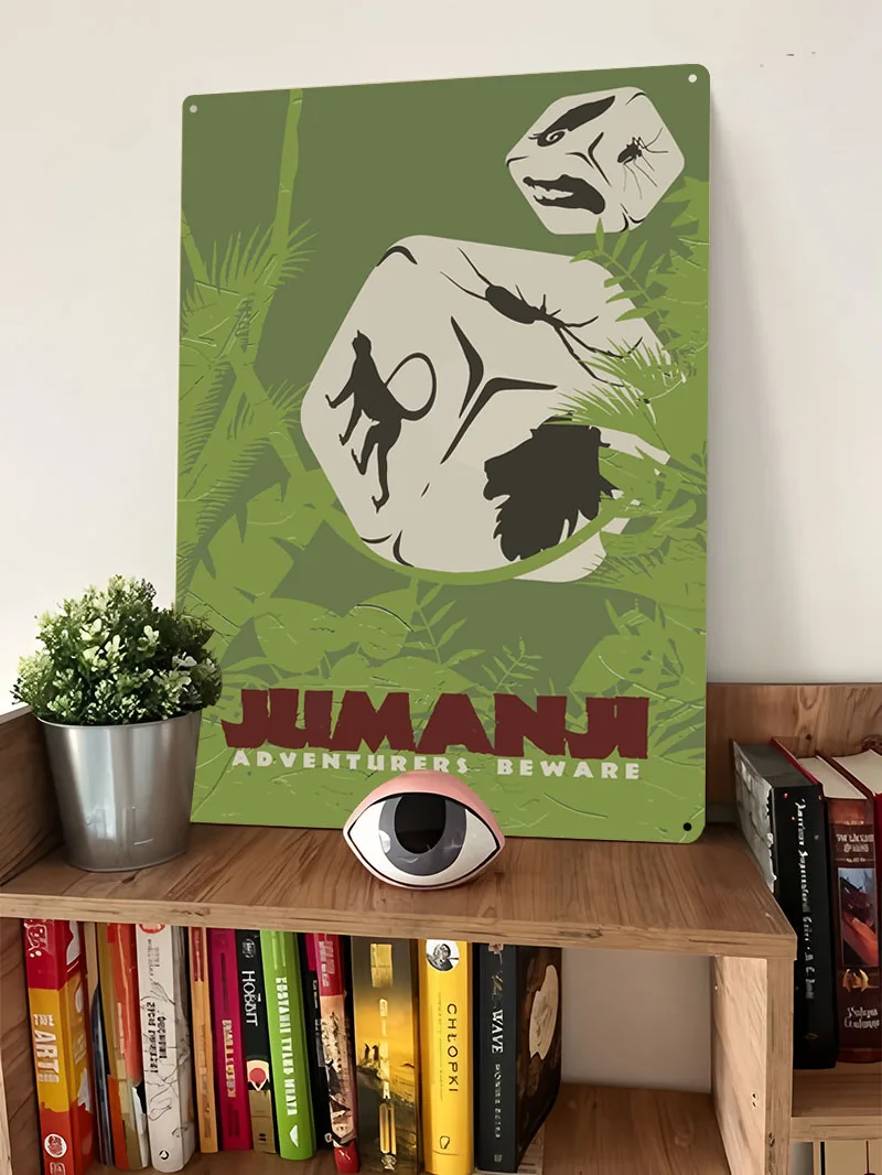 Jumanji ملصق لعبة صفيح تسجيل ديكور لتزيين الغرفة علامات معدنية مخصصة للاعبين غرفة الألعاب الديكور ريترو القهوة بار #4