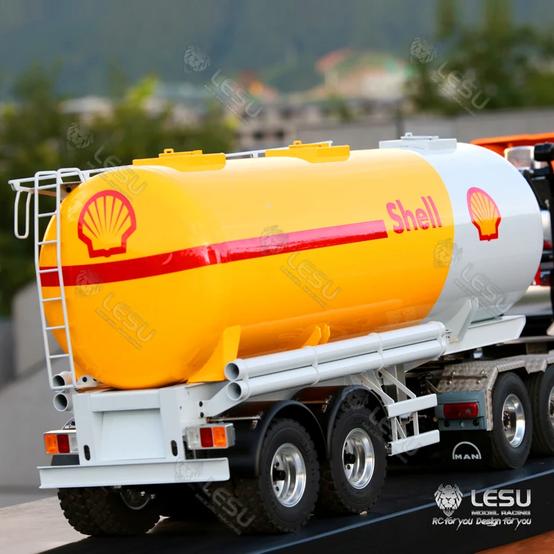 1/14 tank truck can be loaded oil semi trailer 20 feet 40 feet trailer Tamiya tractor head can be loaded LESU model accessories