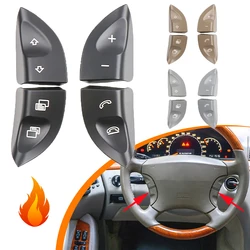 1 Pair Car Steering Wheel Switch Control Buttons Cover Multi-function Switch Buttonsfor Mercedes-Benz S CL Class W220 W215