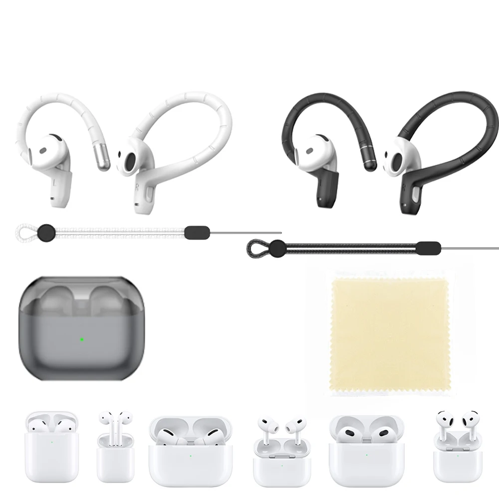 

1 Pair Ear hooks For Airpods Pro 2, Earphone Earhook For Airpods 1-4 Earphone Earhooks with Lanyard, Perfect Fit
