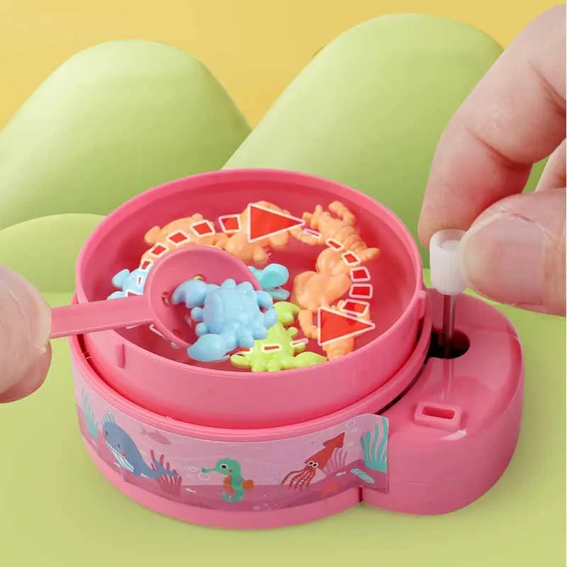 Cute Wind Up Fishing Toys For Kids Bored Mini Fishing Game Machine Kids Parent-child Interaction Small Gifts Clockwork Toys