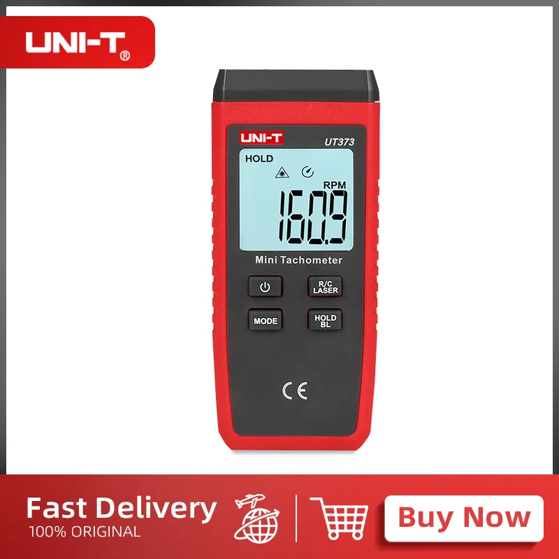 UNI-T Digital Non-contact Tachometer UT373 Up to 99999 Display Overload Diaplay\