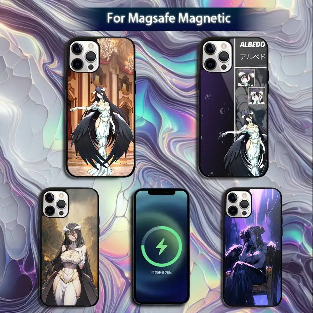 

A-Albedo O-Overlord Phone Case For iPhone 16e,16,15,14,13,12,11,Plus,Pro,Max,Mini Magsafe Magnetic Wireless Charging