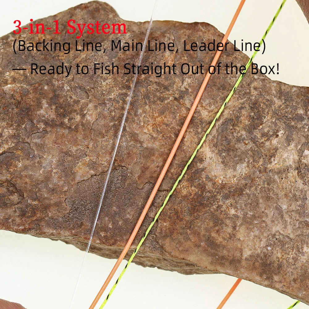 100FT Fly Fishing Line with Carbon Fiber Core for Strength and Flexibility Used in Trout Snook Salmon for steelhead and for bass