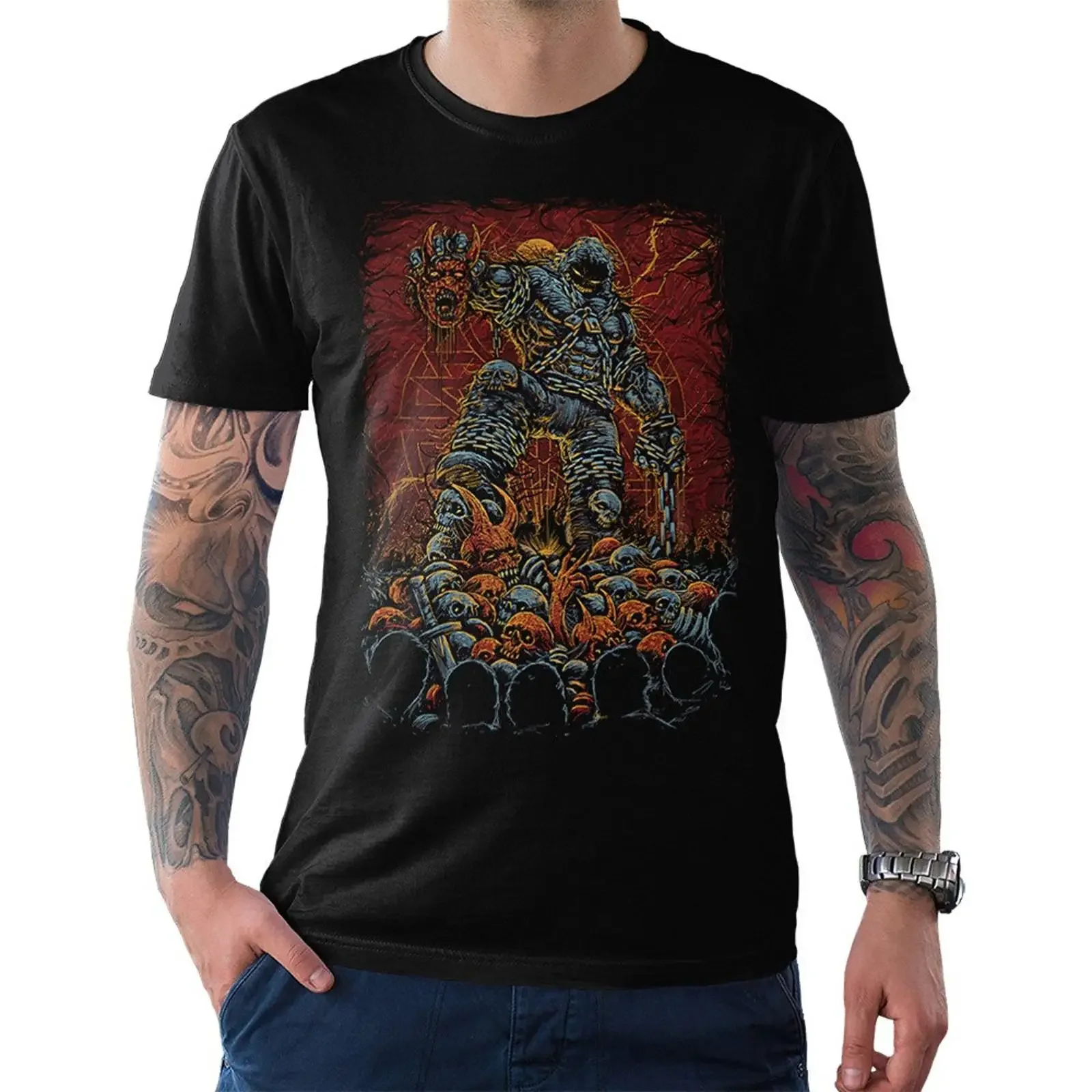 Disturbed Art T Shirt Men's and Women's Sizes MSC 02111 vintage Washed homme Soft Comfortable Versatile Stylish streetwear