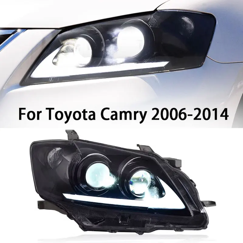 

Передние фары для автомобилей Toyota Camry 2006-2014, декоративная лампа DRL, улучшенная версия, полный цвет, инструмент для сигнала поворота, аксессуары