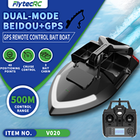 Flytec V020 GPS 40 Points Remote Control Bait Boat For Carp Fishing Boat With 2KG 3 Hoppers & Night Light