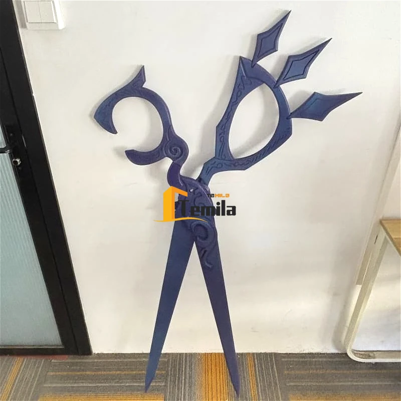 만화 전시 소품 188cm LOL 게임 그웬 코스프레 소품 나무 가위 무기 복제 할로윈 의상 파티 가위