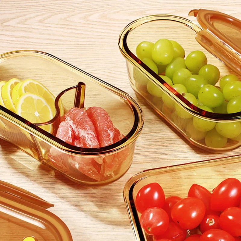 Glass Lunch Box with Rice Lunch Box, Microwave Oven, Heatable Special Soup Bowl, Sealed and Fresh Fruit Box with Lid