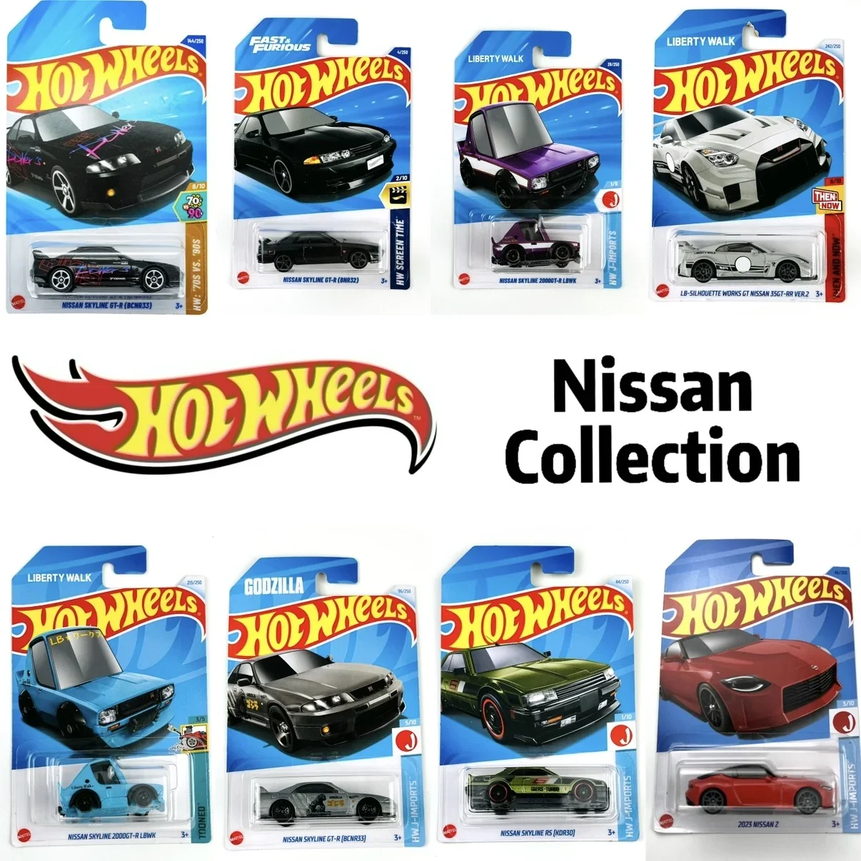 Hot Wheels Cars 1/64 Nissan Collection Alloy Model Toys C4982