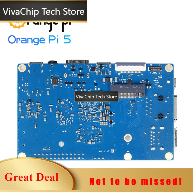 VivaCTOrange Pi 5 8GB RK3588S,PCIE Module External WiFi+BT,SSD Gigabit Ethernet Single Board Computer, Run Android Debian OS